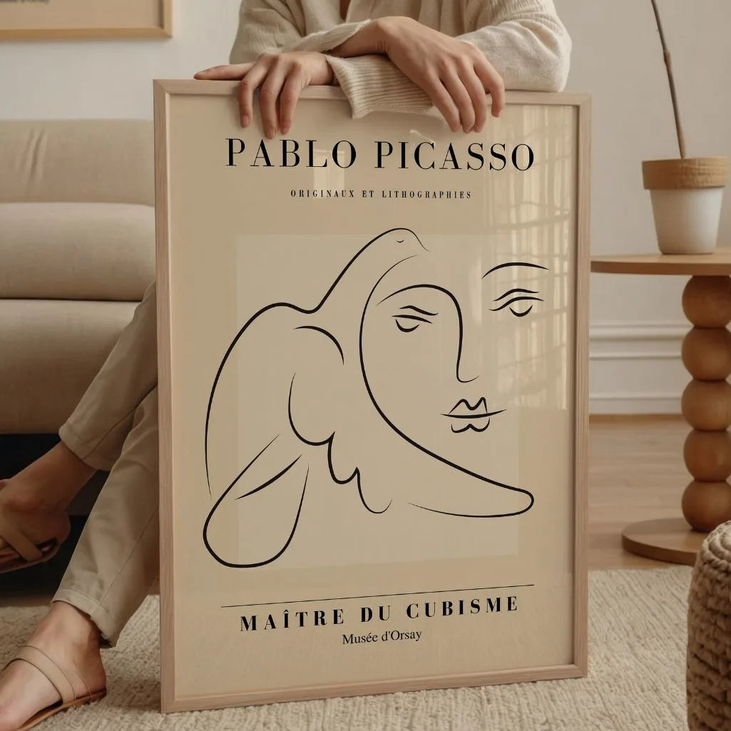Von Pablo Picasso inspiriertes Poster – Ruhiger Blick