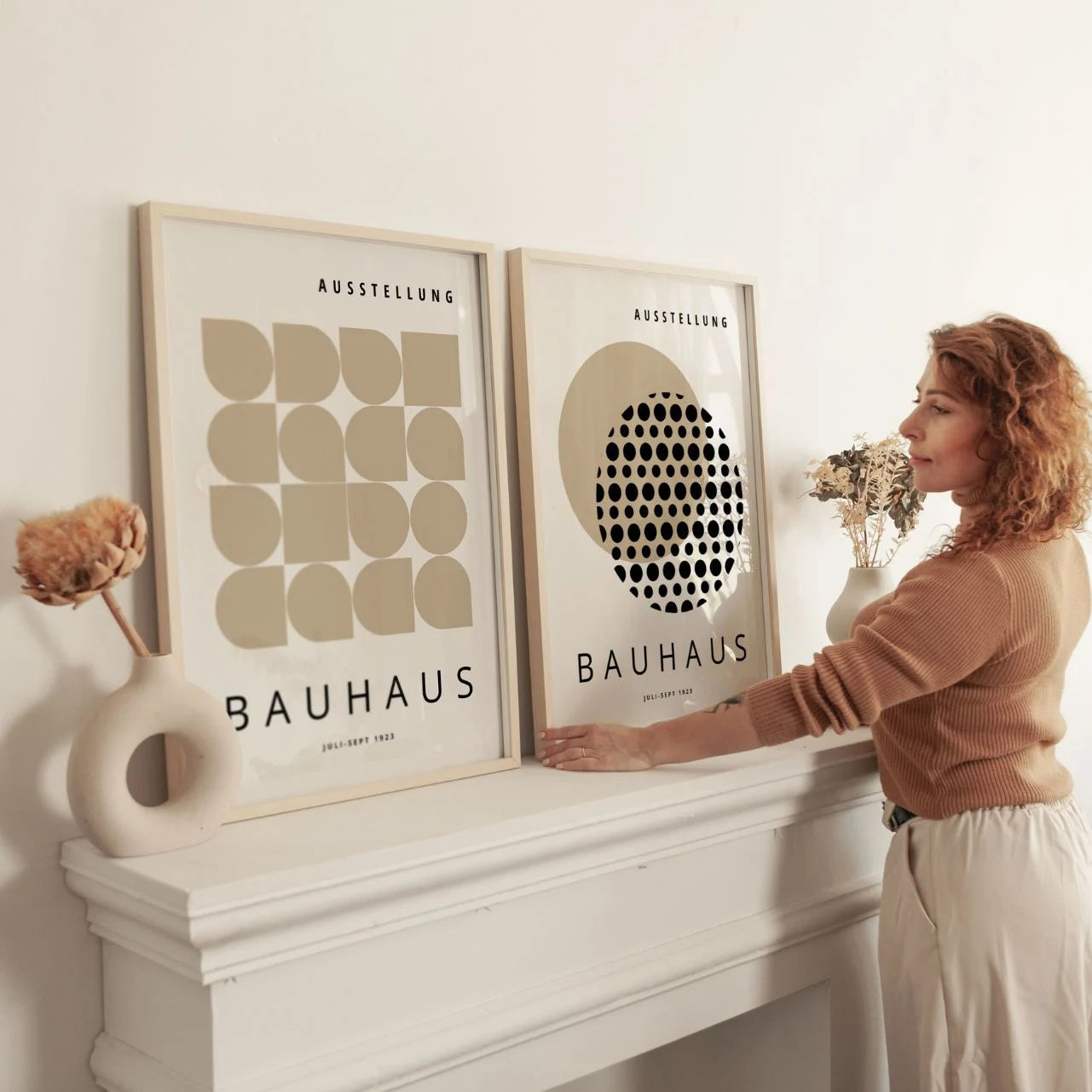 Bauhaus Beigetöne – 2er Poster-Set