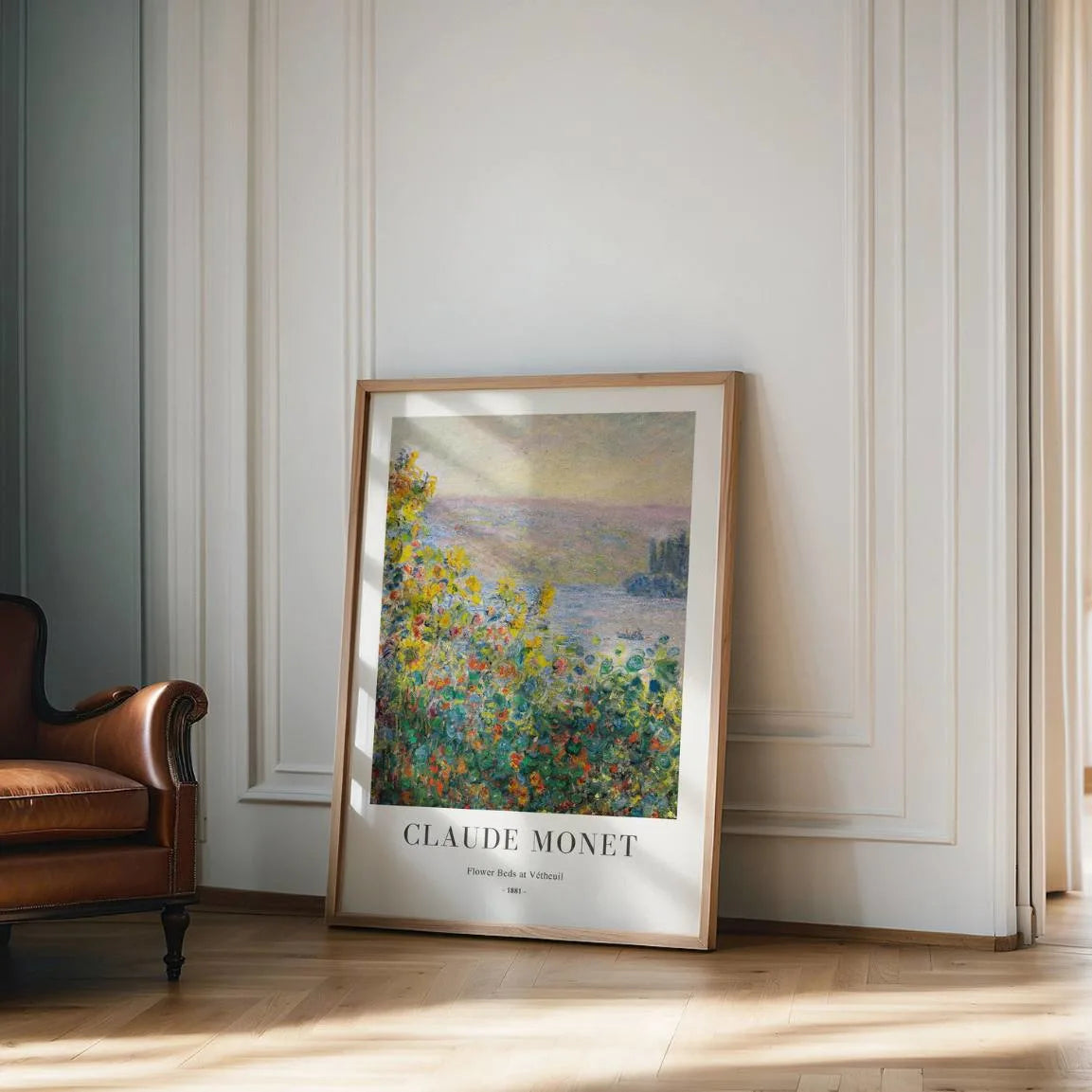 Claude Monet Poster – Blumenbeete in Vétheuil