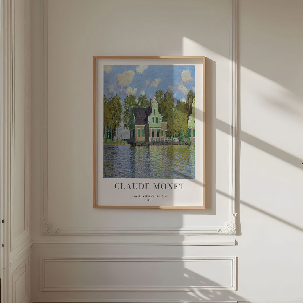 Claude Monet – Häuser am Ufer der Zaan (1871) Poster