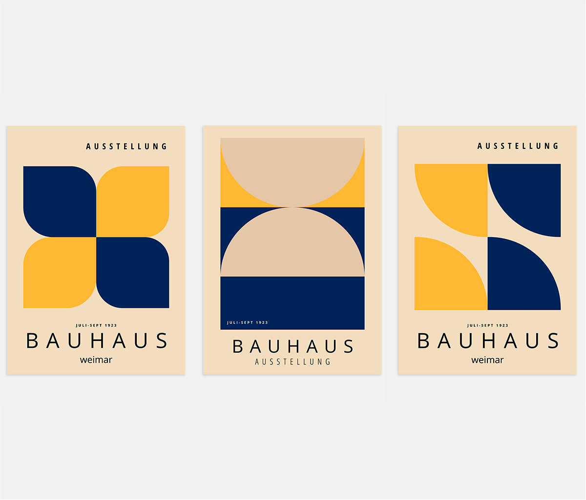 Bauhaus-Poster – Set aus 3 Stück „Farbgleichgewicht Weimar“
