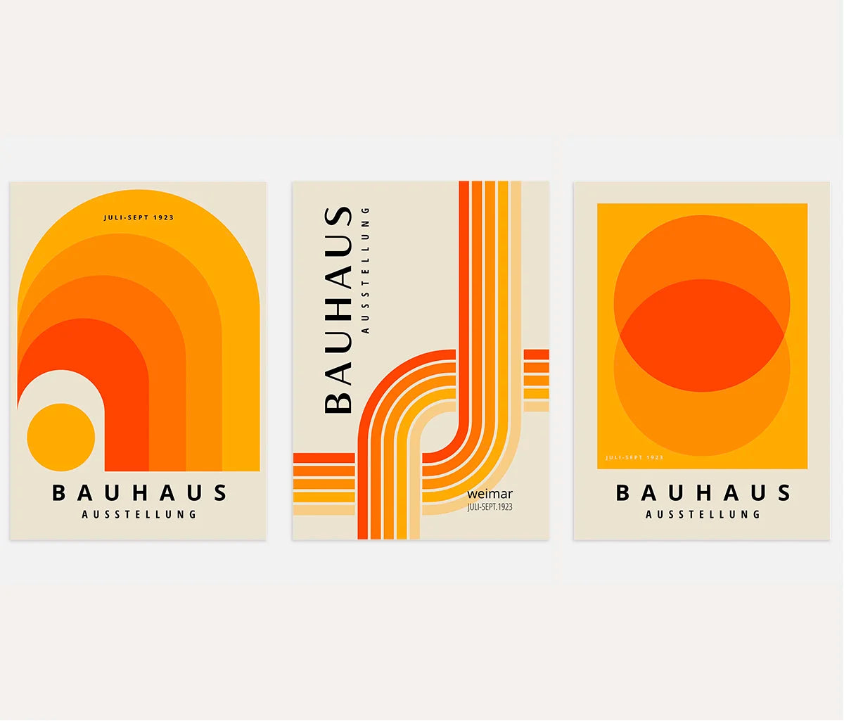 Bauhaus Poster – Set Mit 3 Stück „Energie Der Form 1923“