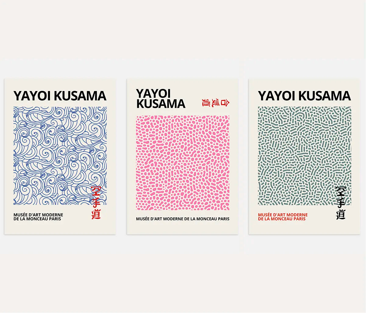 Organic Line Muster Poster – 3er-Set