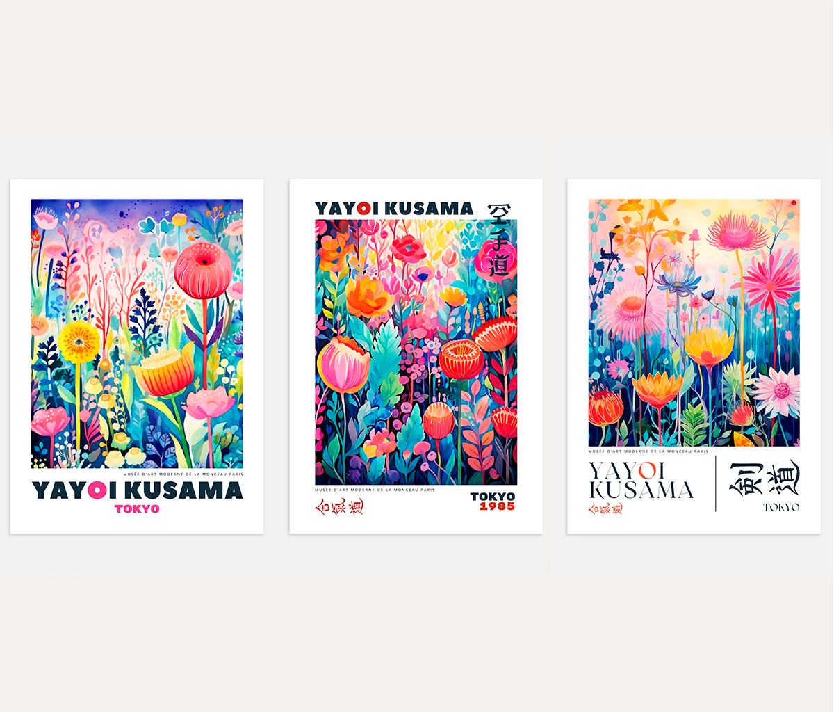 Dream Garden Blumen Poster – 3er-Set
