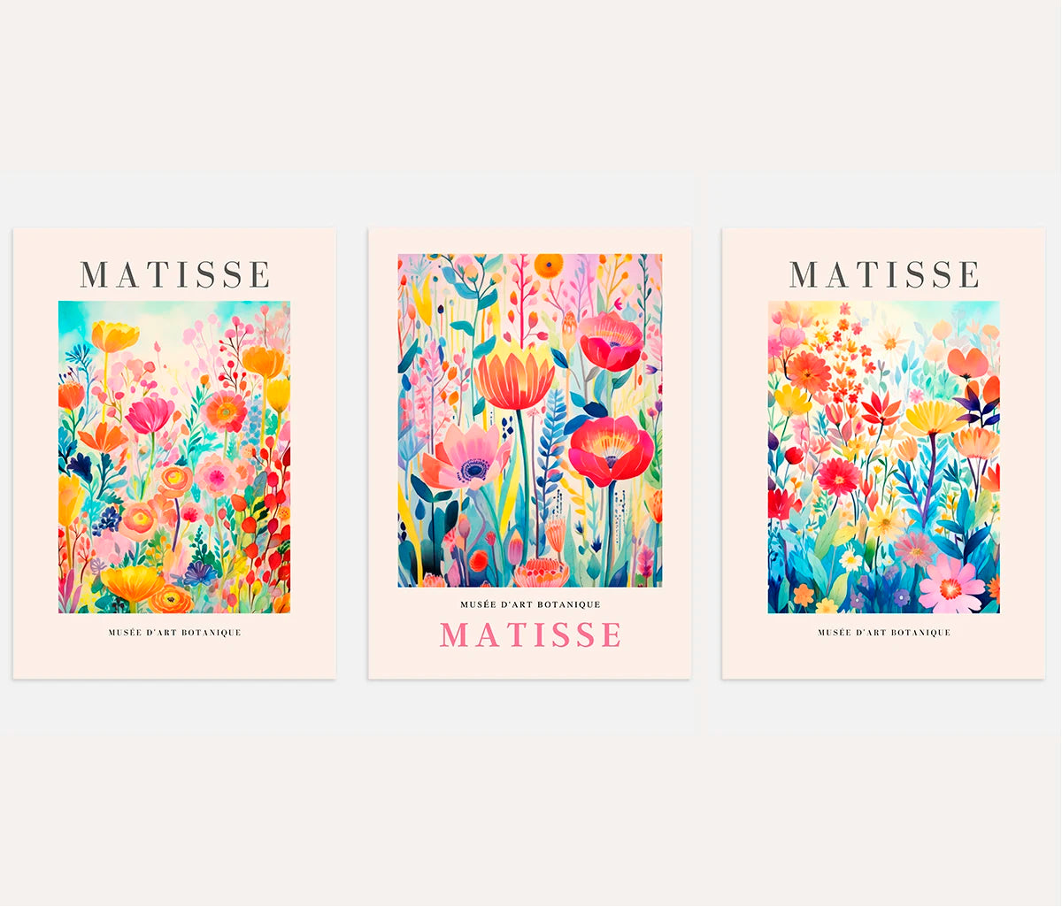 Matisse-Poster – Set aus 3 Stück „Botanischer Garten der Farben”