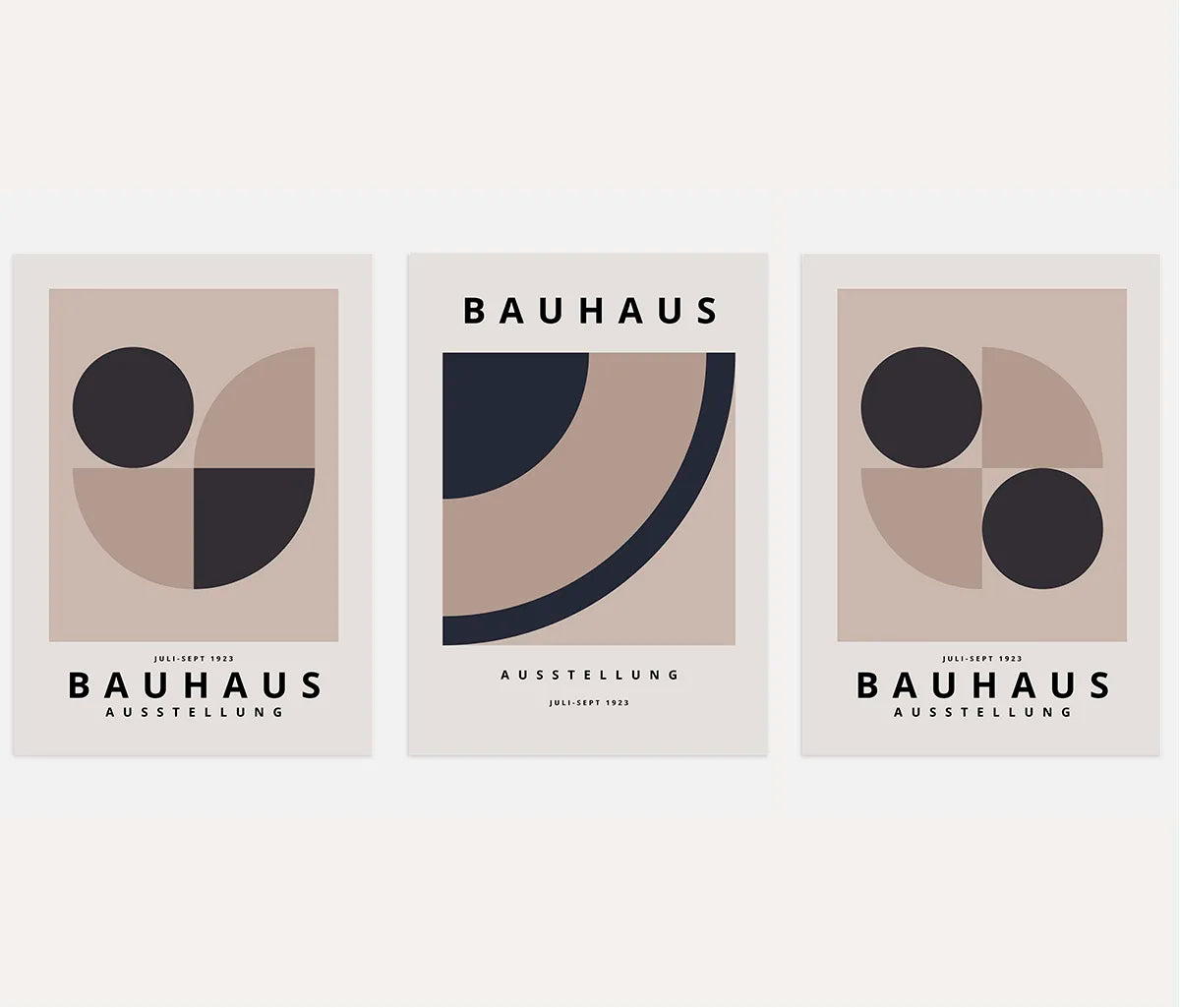 Bauhaus-Poster – Set aus 3 Stück „Form und Stille“