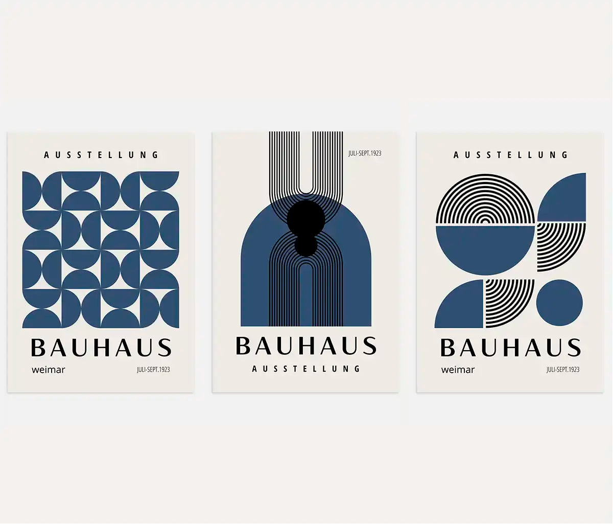Bauhaus-Poster – Set aus 3 Stück „Architektonischer Rhythmus Weimar“
