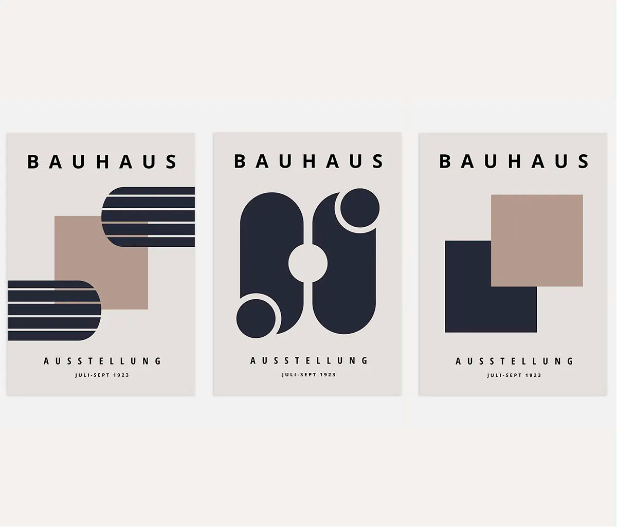 Bauhaus-Poster – Set aus 3 Stück „Flächengleichgewicht Weimar“
