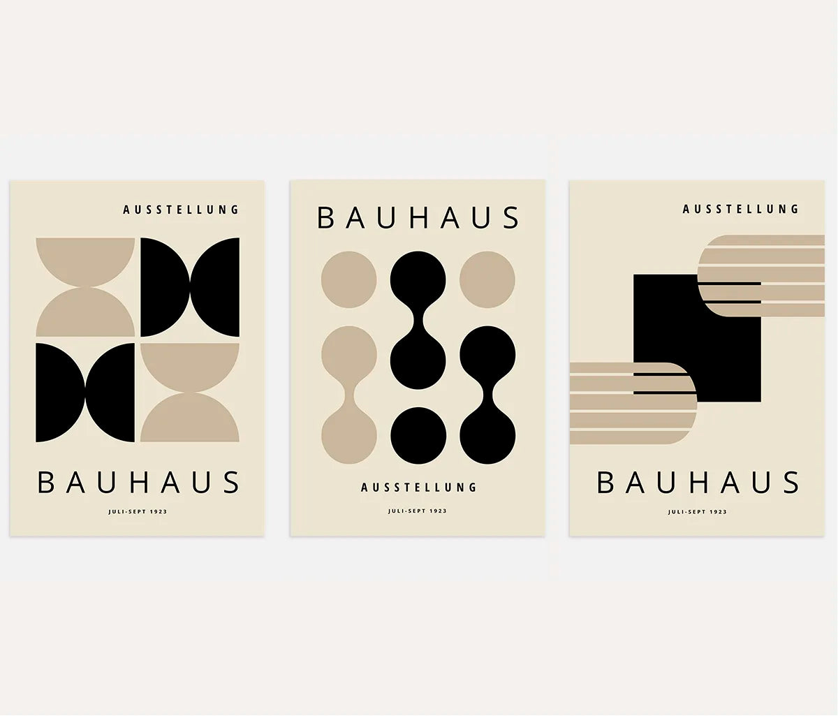 Bauhaus-Poster – Set aus 3 Stück „Ordnung der Formen Weimar“
