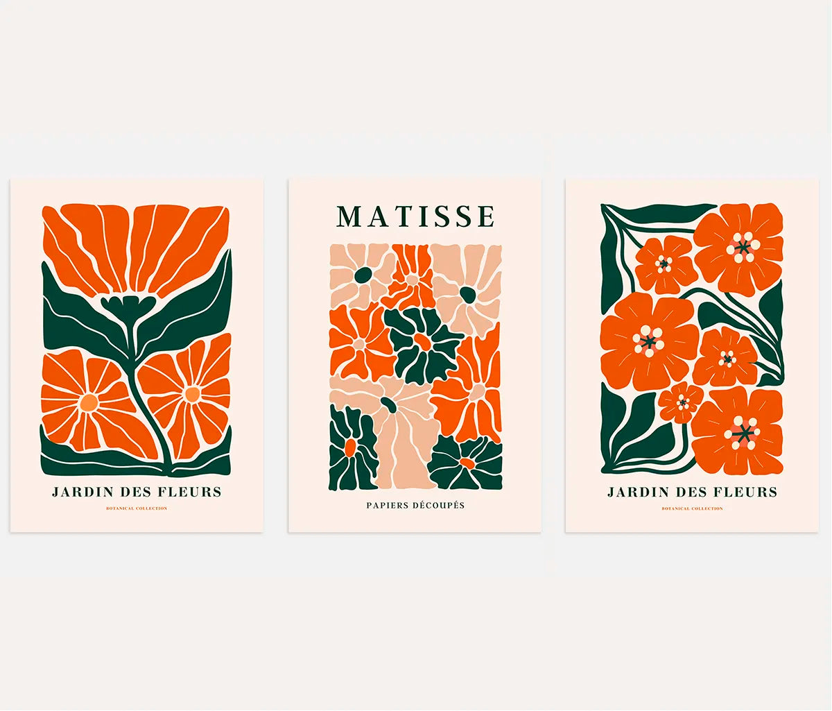 Henri-Matisse-Poster – Set aus 3 Stück „Garten der ausgeschnittenen Blumen”