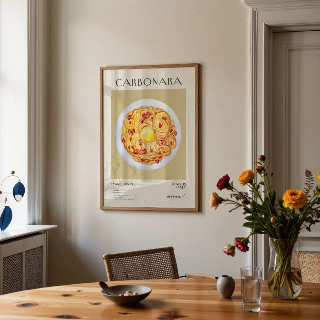 Carbonara Pasta Küchenposter