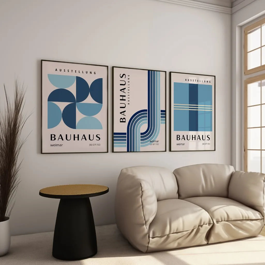 Bauhaus-Plakate – 3er-Set „Rhythmus von Weimar“