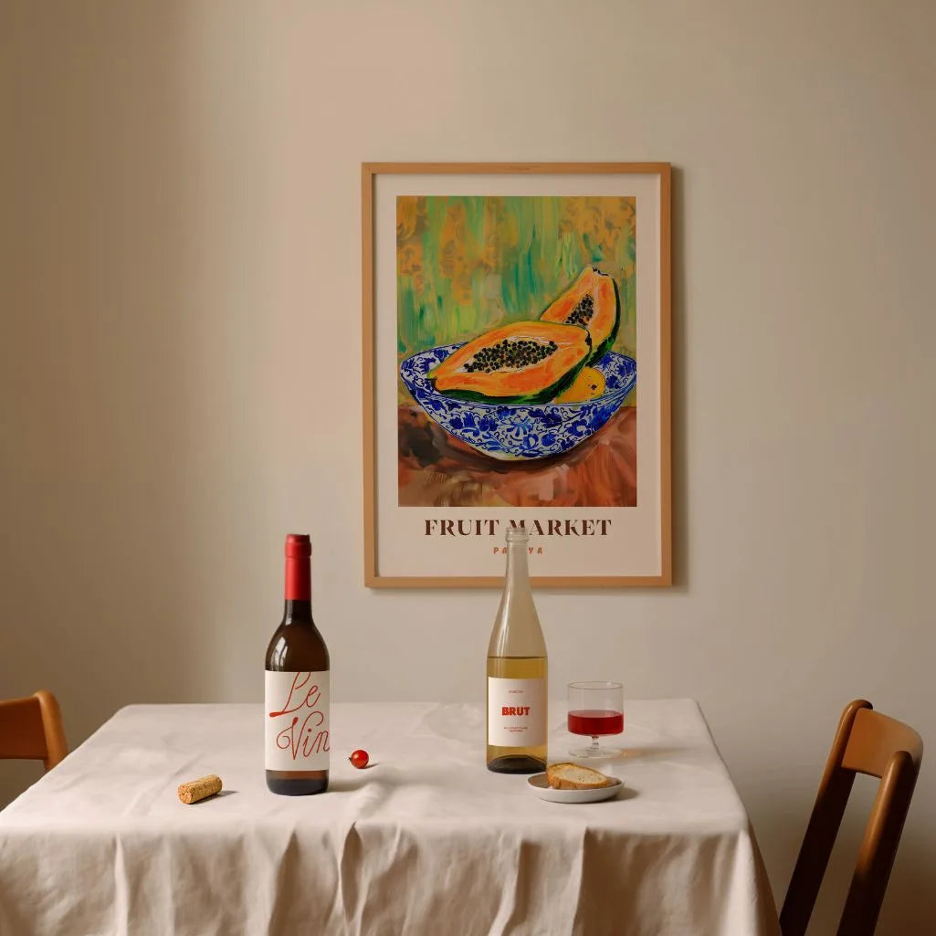 Papaya In Einer Schale Poster