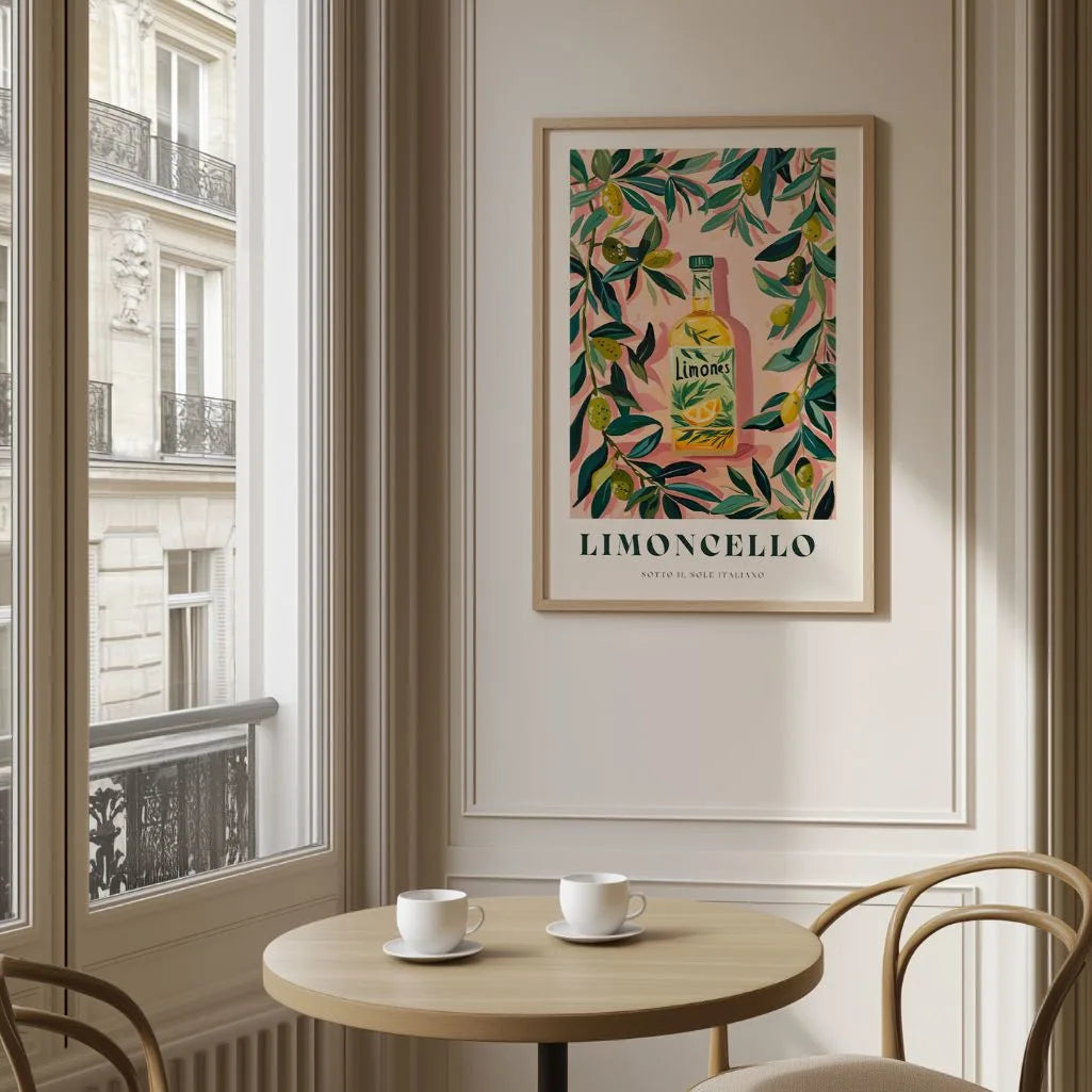 Limoncello-Flasche Poster
