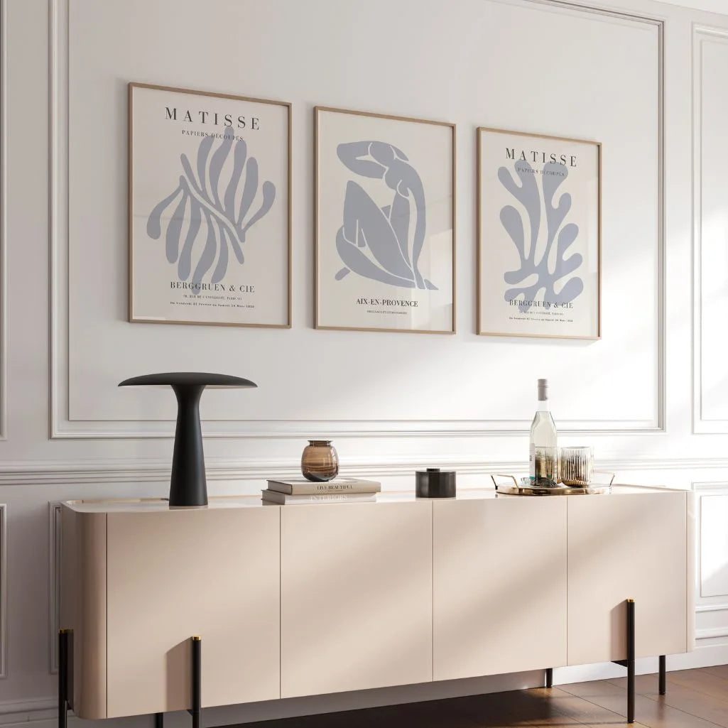Henri-Matisse-Poster – Set aus 3 Stück „Blue Nu & Organic Forms”