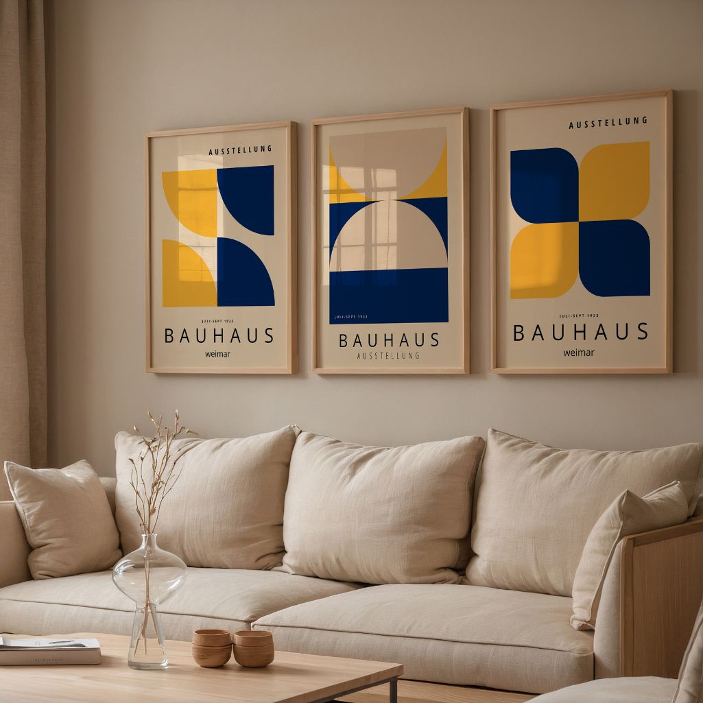 Bauhaus-Poster – Set aus 3 Stück „Farbgleichgewicht Weimar“

