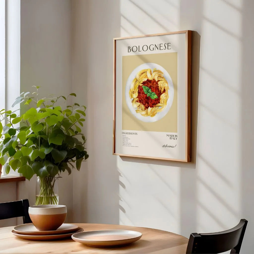 Illustration Tagliatelle Bolognese Poster