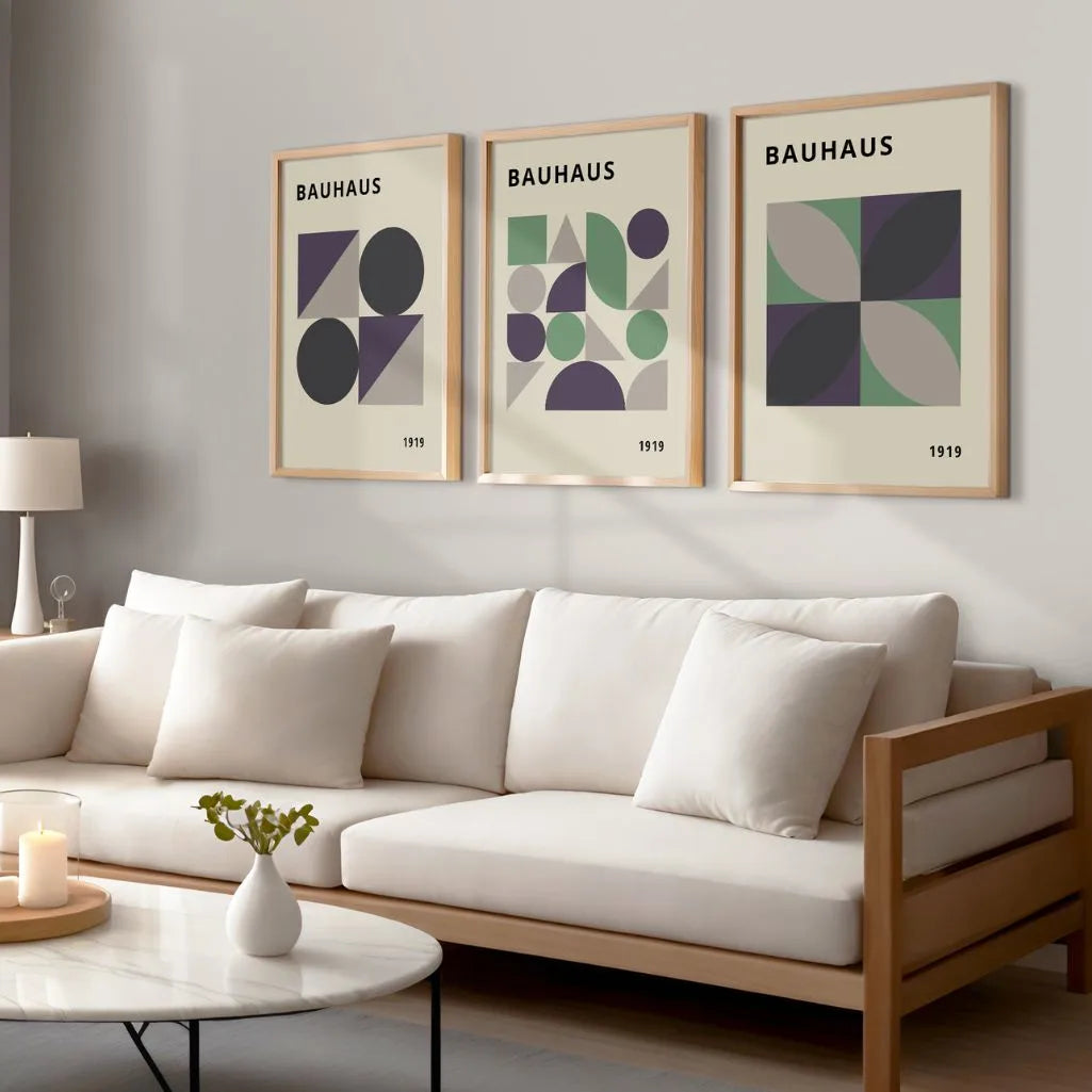Bauhaus-Poster – Set mit 3 Stück „Komposition 1919“ 