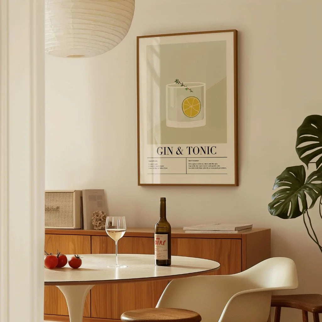 Gin Tonic Illustration Poster