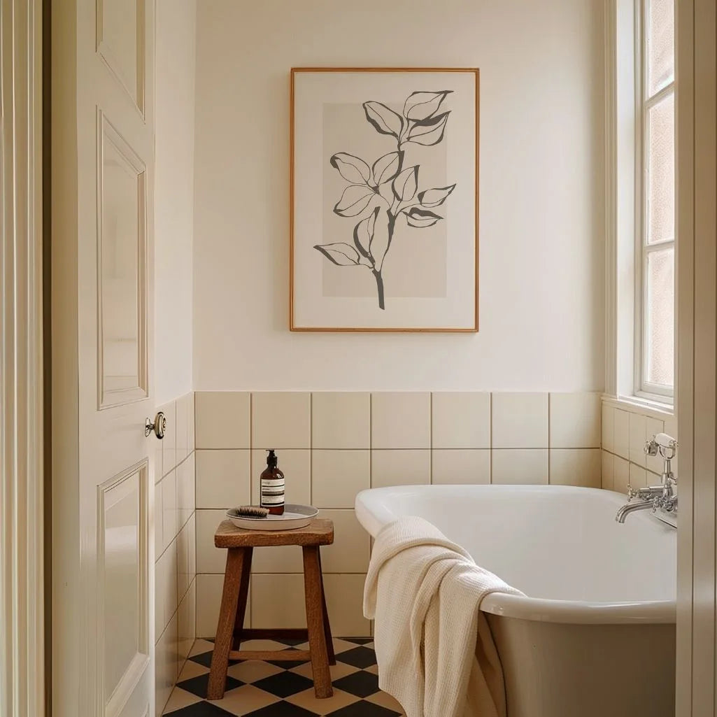 Lineares Poster „Ruhiger Zweig“