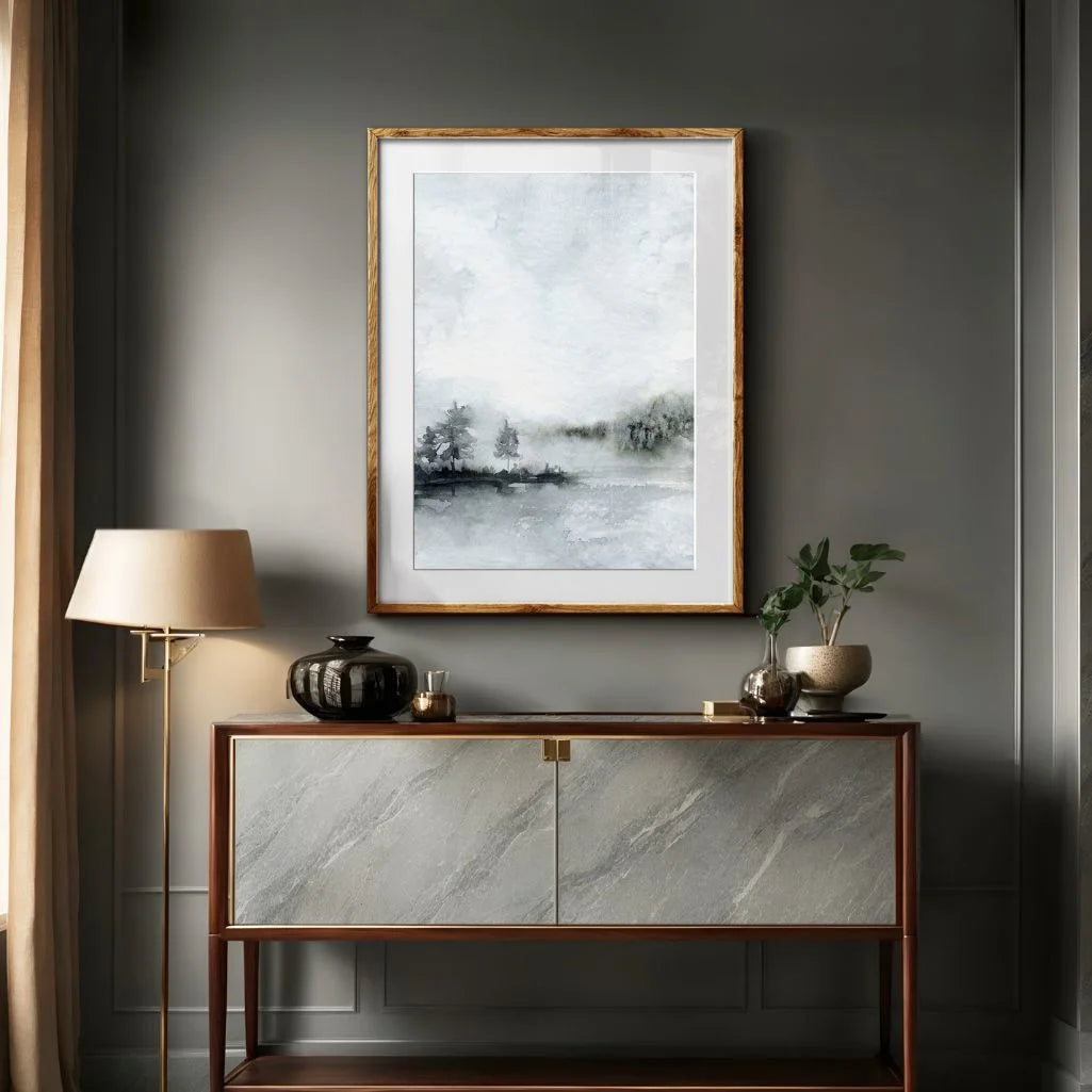 Lake in the Fog Poster