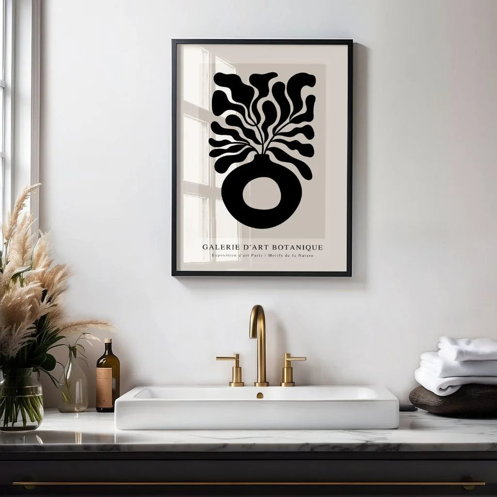 Abstraktes Poster: Pflanze in einer Vase