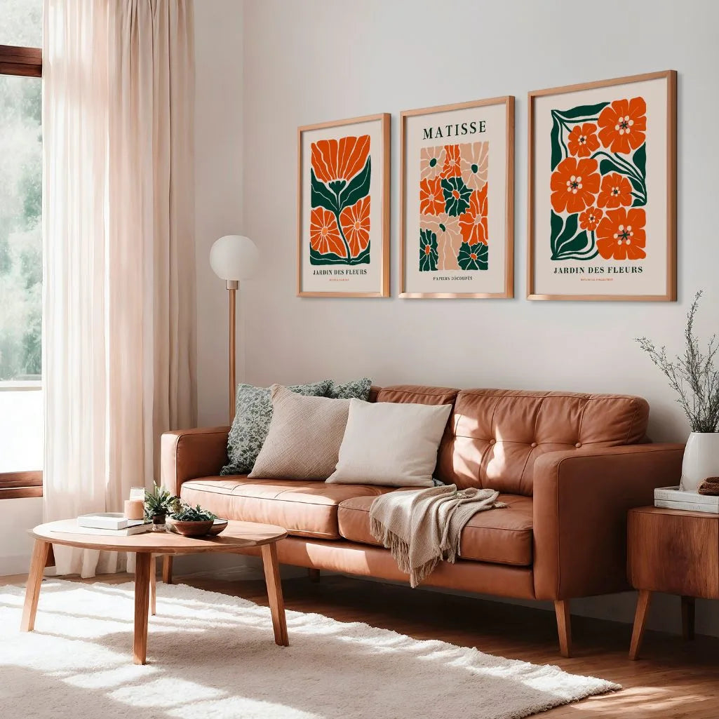 Henri-Matisse-Poster – Set aus 3 Stück „Garten der ausgeschnittenen Blumen”