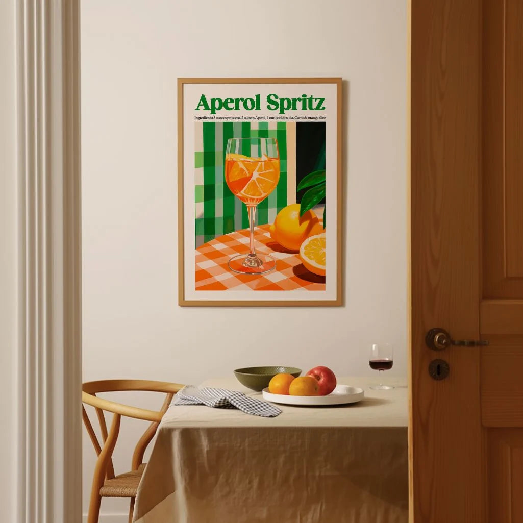 Aperol Spritz Zitrusfarben Poster