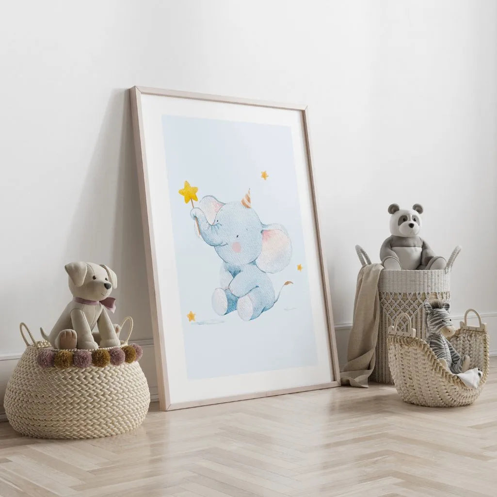 Elefant mit Zauberstab Poster