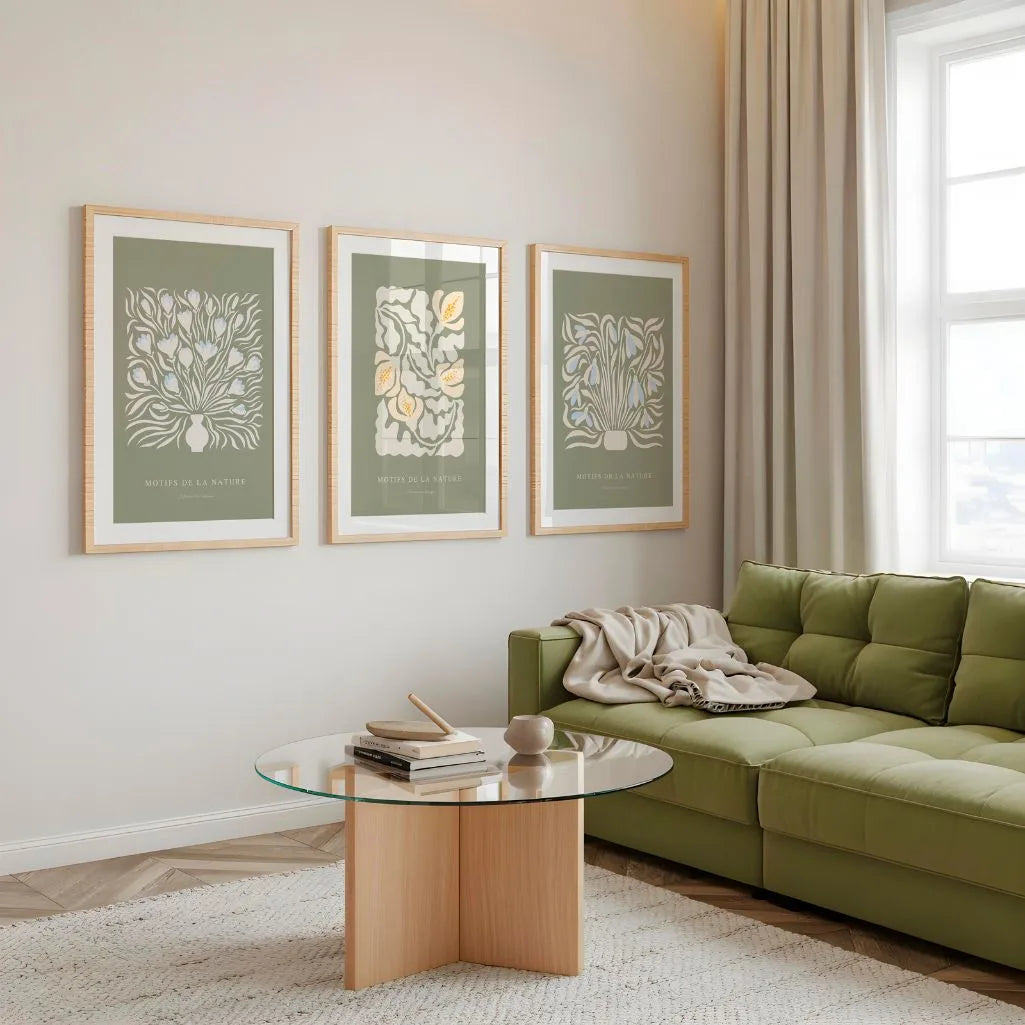 Motifs de la Nature Poster – 3er-Set
