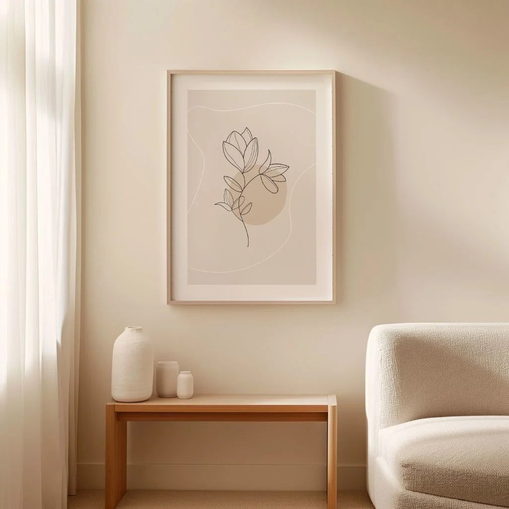 Lineares Blumenposter