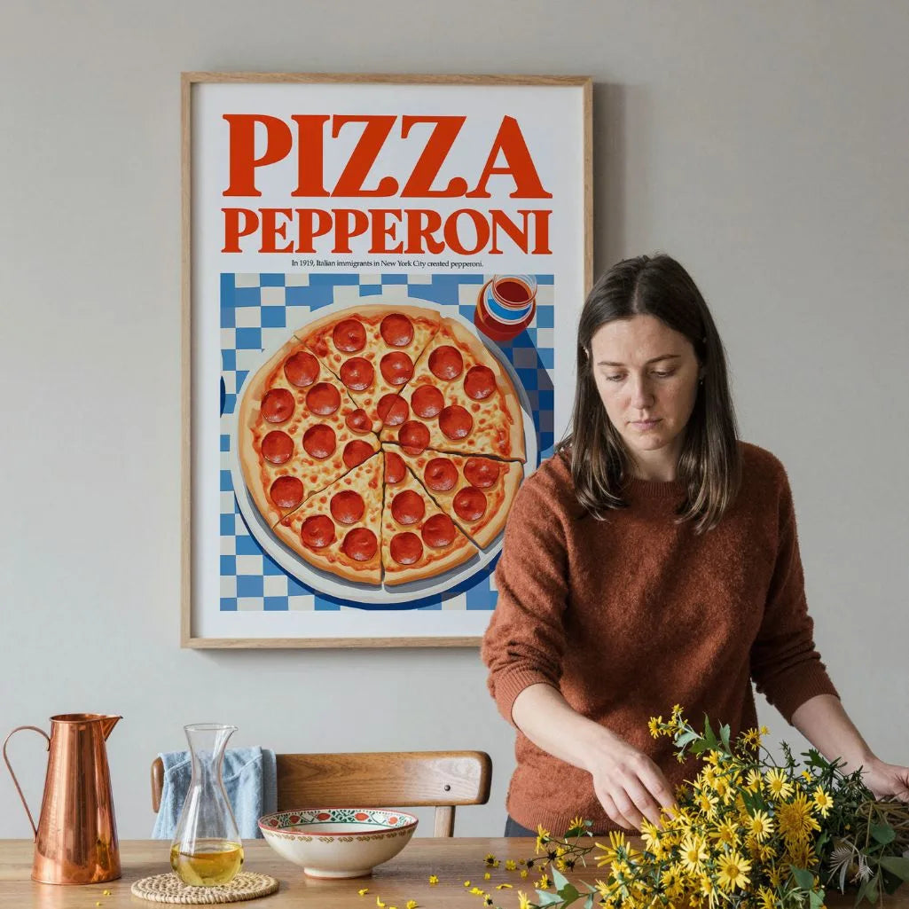 Salami Pizza Poster