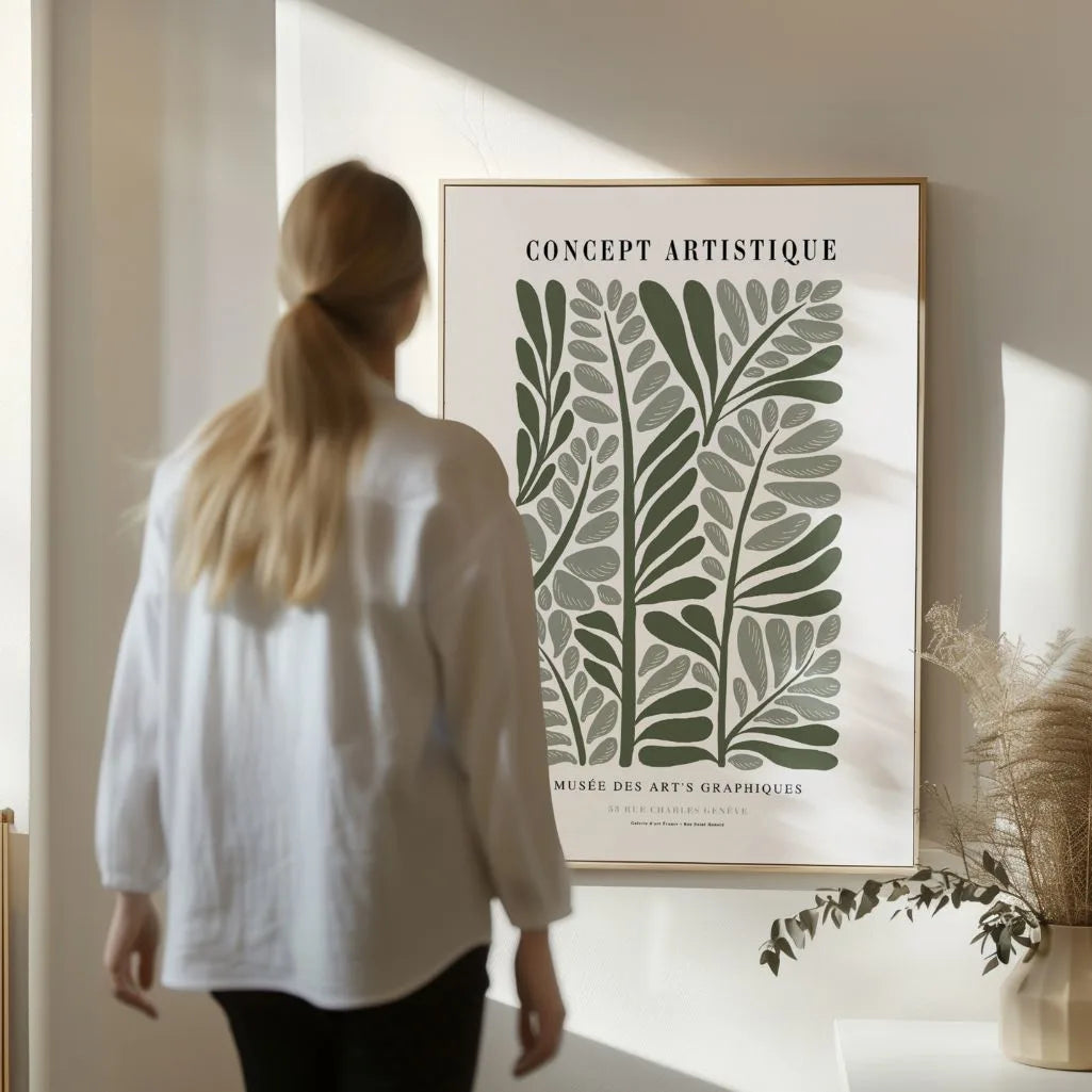 Retro-Blätter-Poster