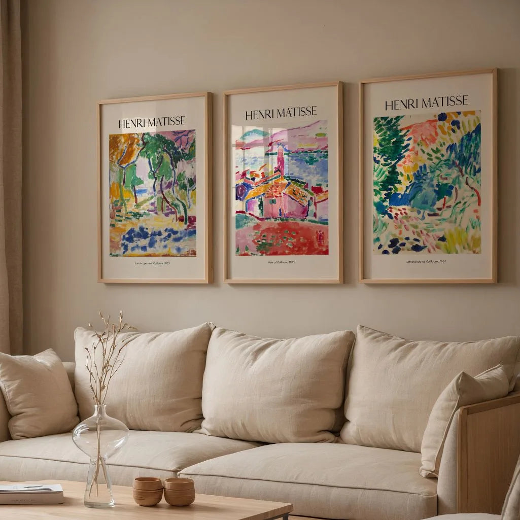 Henri-Matisse-Poster – Set aus 3 Stück „Landschaften von Collioure”