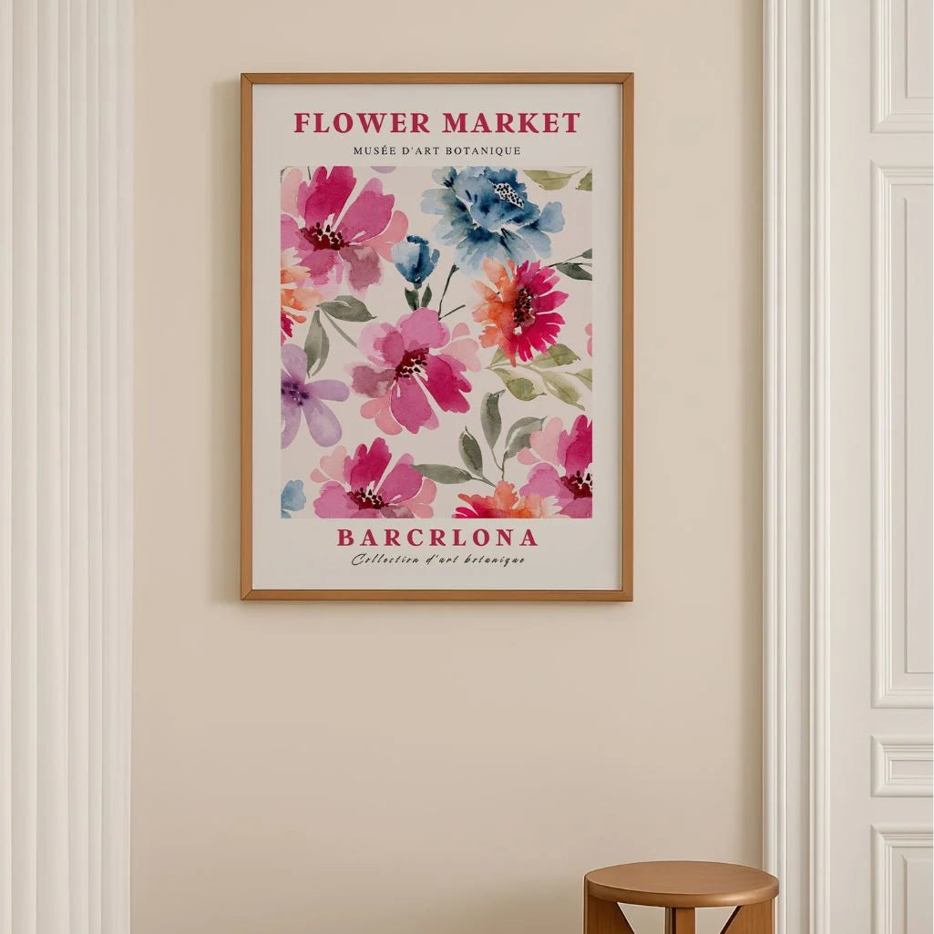 Barcelona Blumenposter