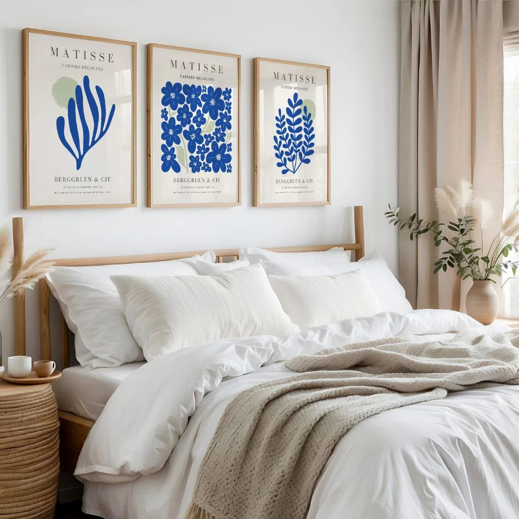 Henri-Matisse-Poster – Set aus 3 Stück „Blau-Grüner Garten der Formen”