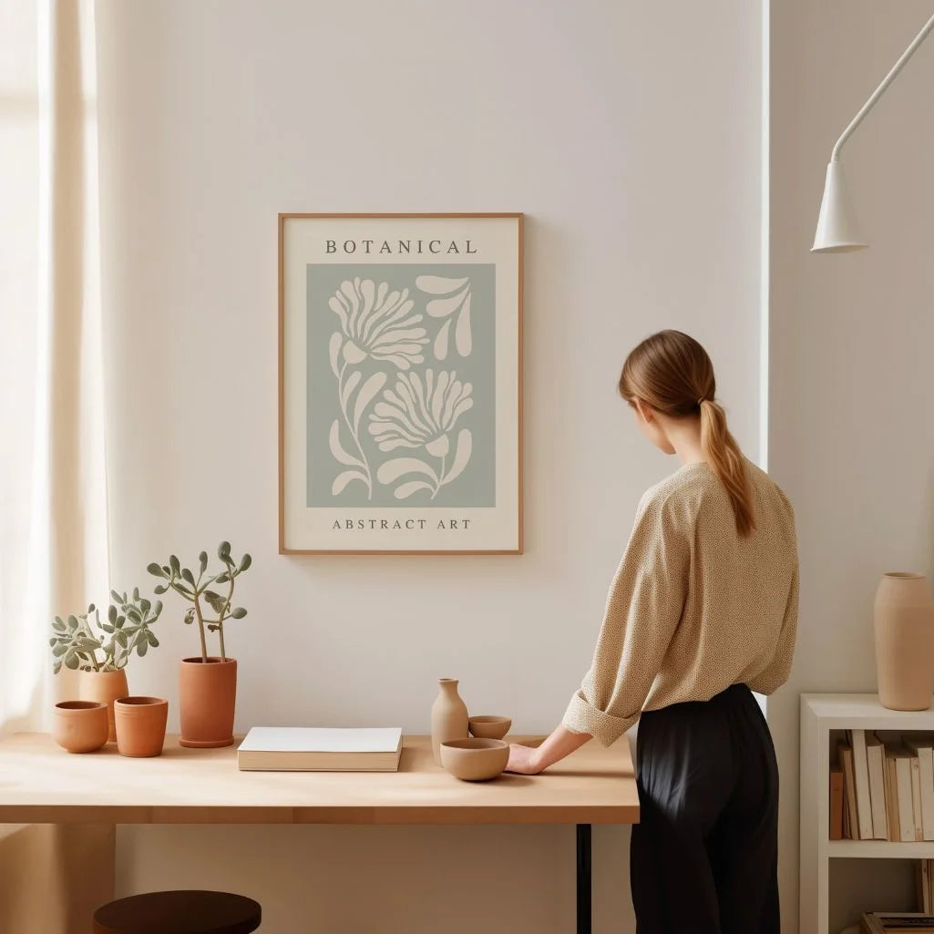 Poster mit botanischen Blumen