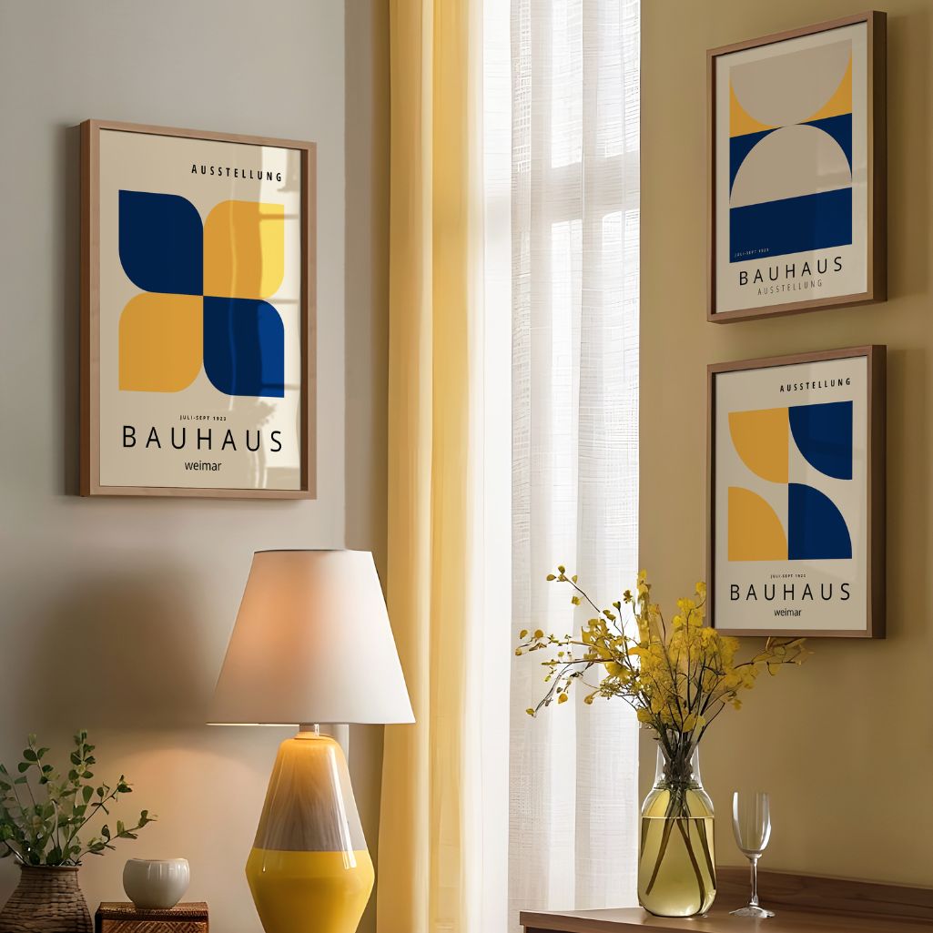 Bauhaus-Poster – Set aus 3 Stück „Farbgleichgewicht Weimar“
