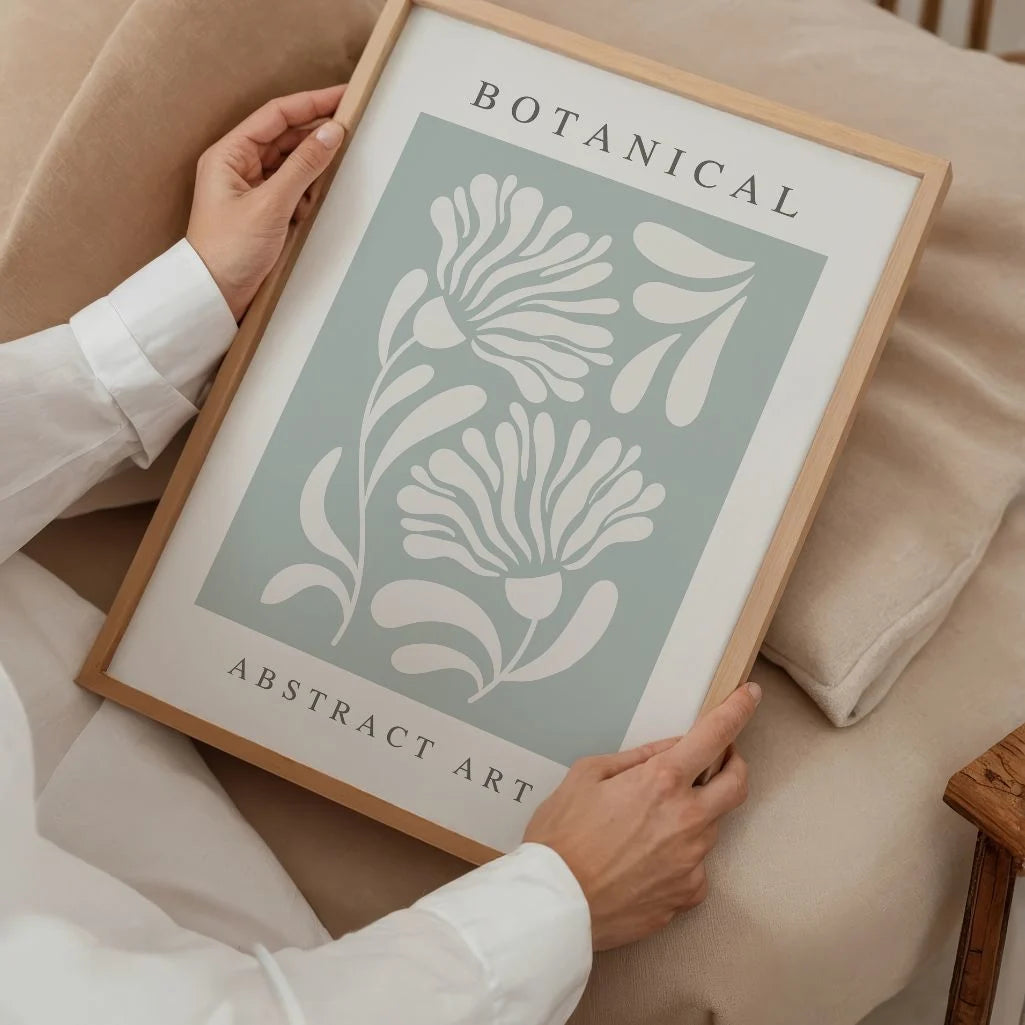 Poster mit botanischen Blumen
