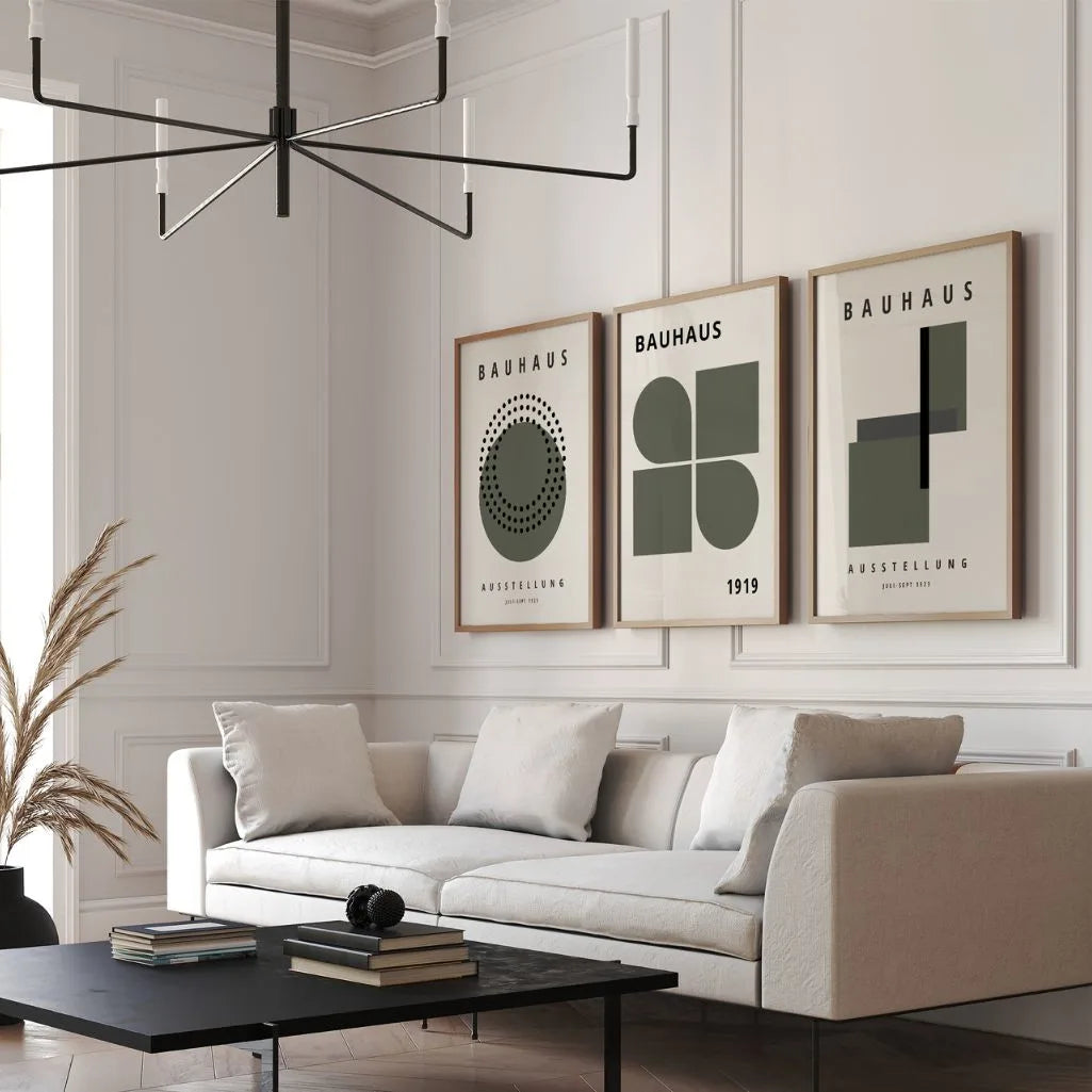 Bauhaus-Poster – Set aus 3 Stück „Rhythmusmodule Weimar“
