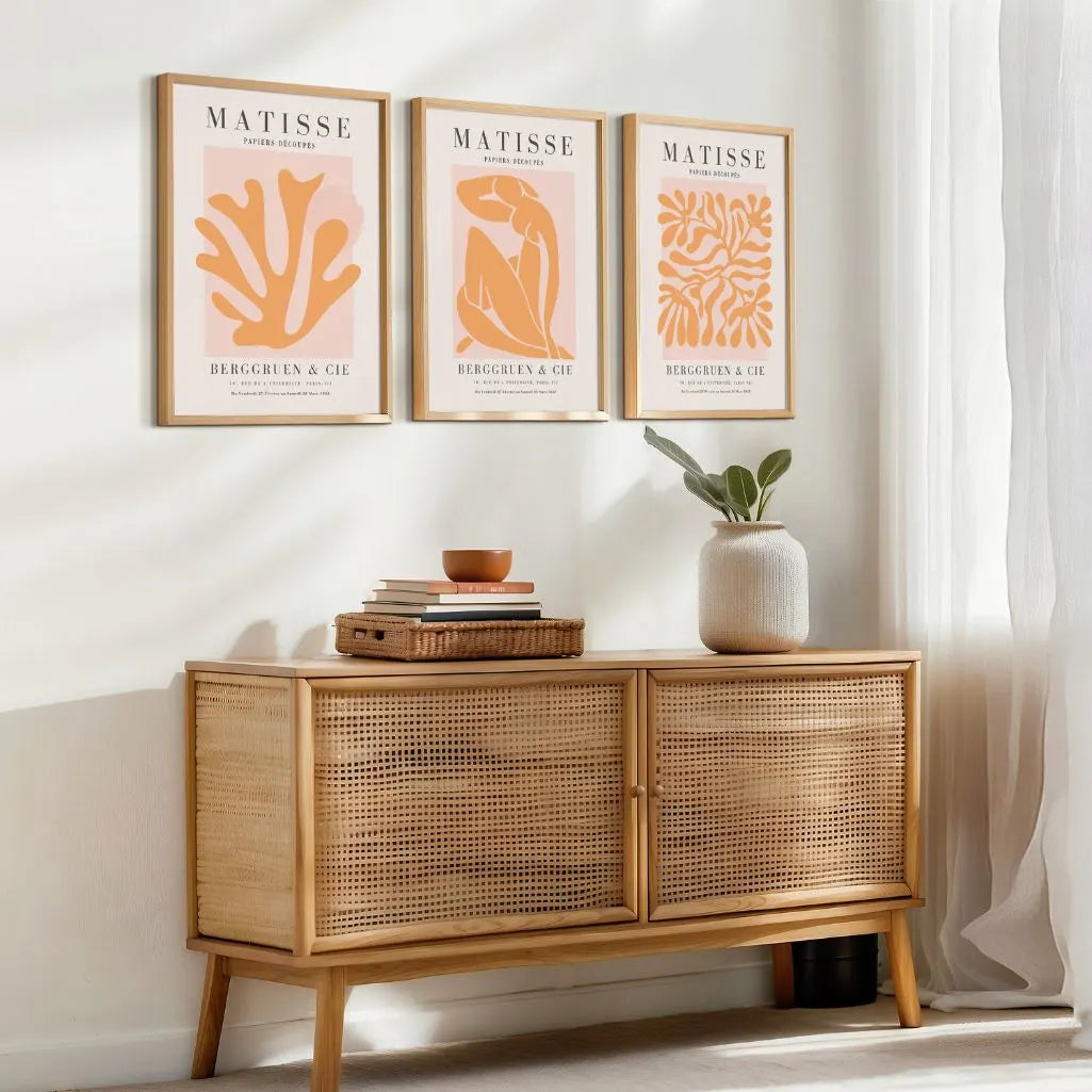 Henri-Matisse-Poster – Set aus 3 Stück „Organische Harmonie der Scherenschnitte”