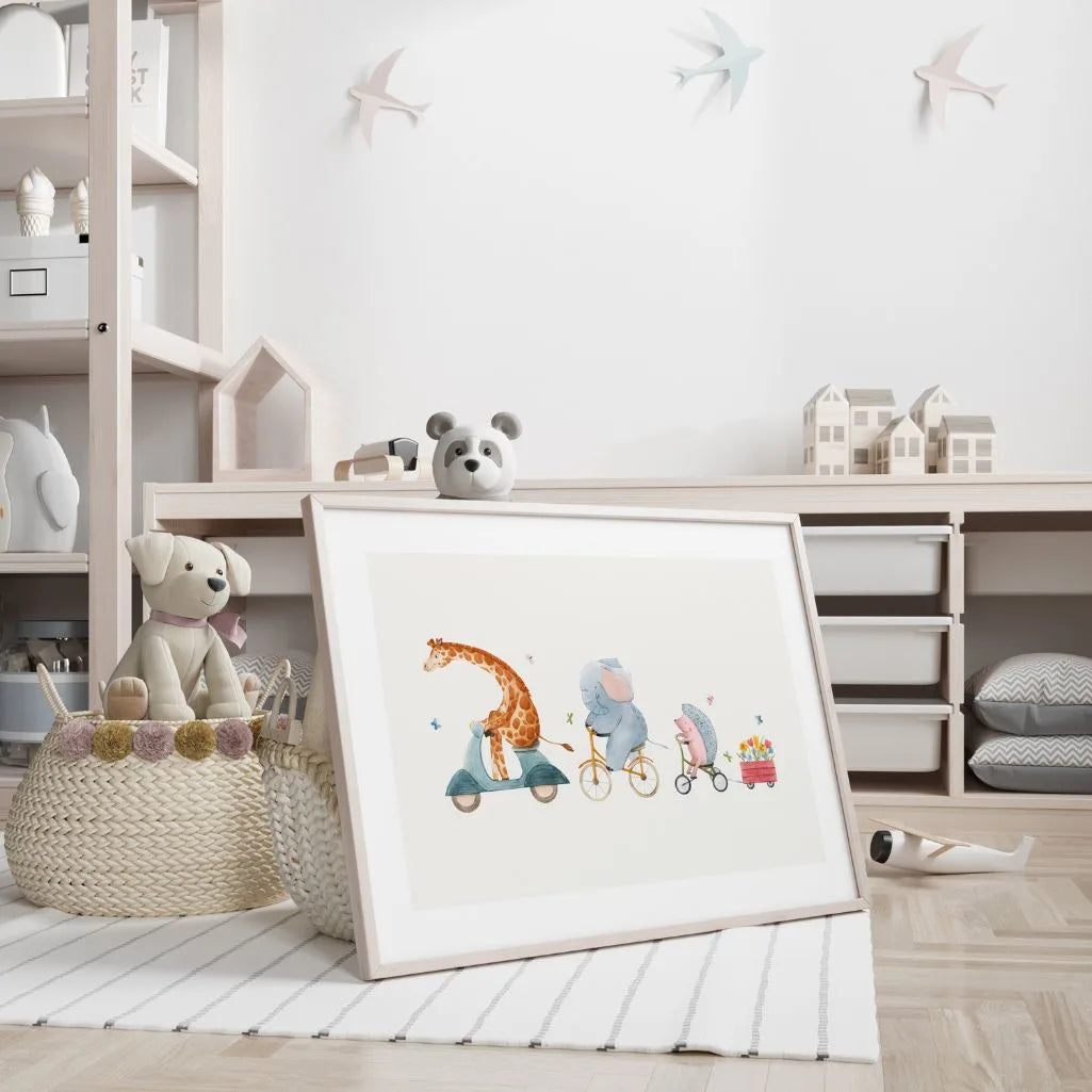 Poster „Tiere auf einer Fahrt“