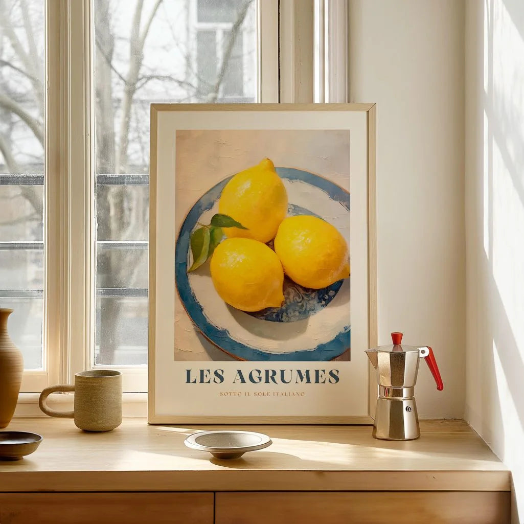 Les Agrumes Zitronenteller Poster