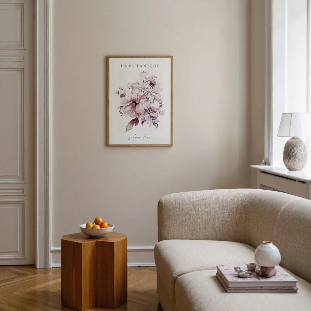 Poster mit pastellfarbenem Aquarell-Blumenstrauß