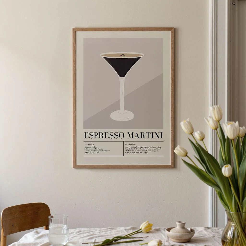 Espresso Martini Poster Illustration