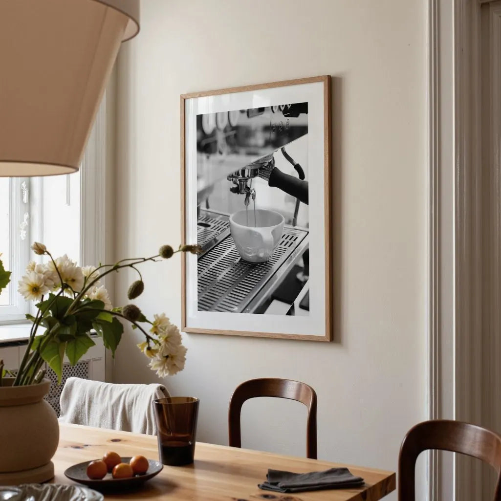 Fotoposter für Kaffeemaschinen