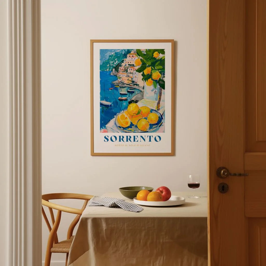 Sorrento mit Zitronen Poster