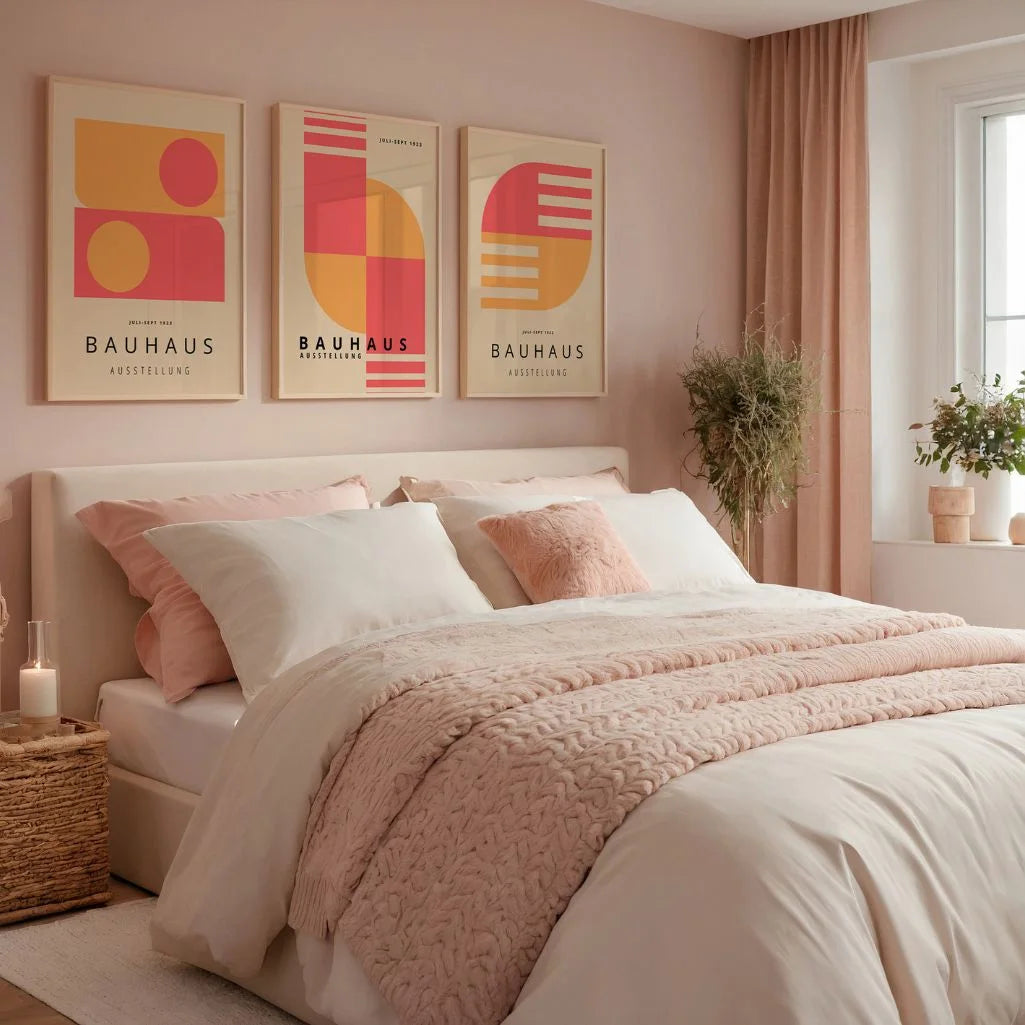 Bauhaus-Poster – Set aus 3 Stück „Weiche Geometrie 1923“
