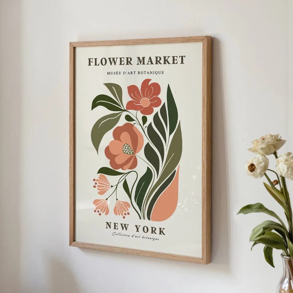 Blumenmarkt New York Botanique Poster