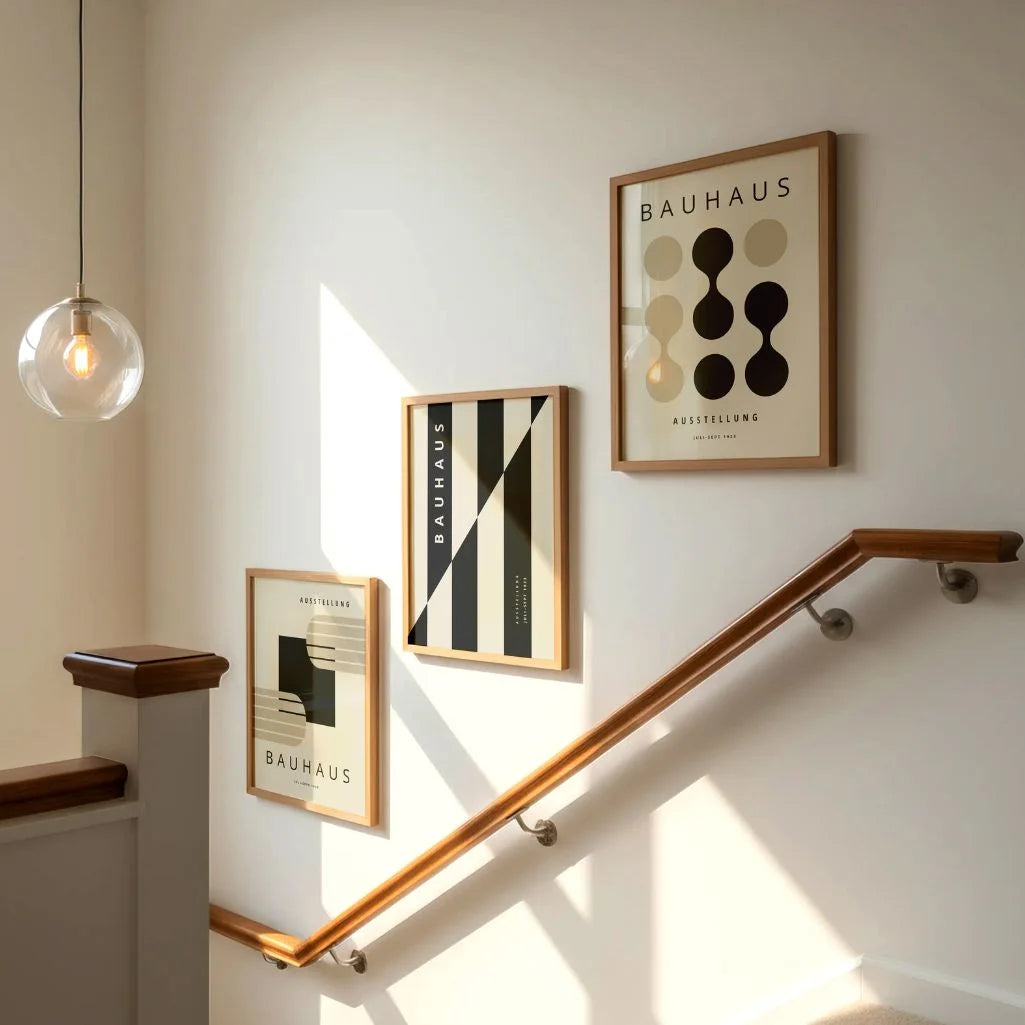 Bauhaus-Poster – Set aus 3 Stück „Stille der Form Weimar“
